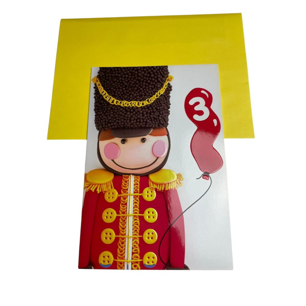 5/$10 Birthday Card 3rd Pictura Child Boy Toy Soldier Cute Fun King Guard